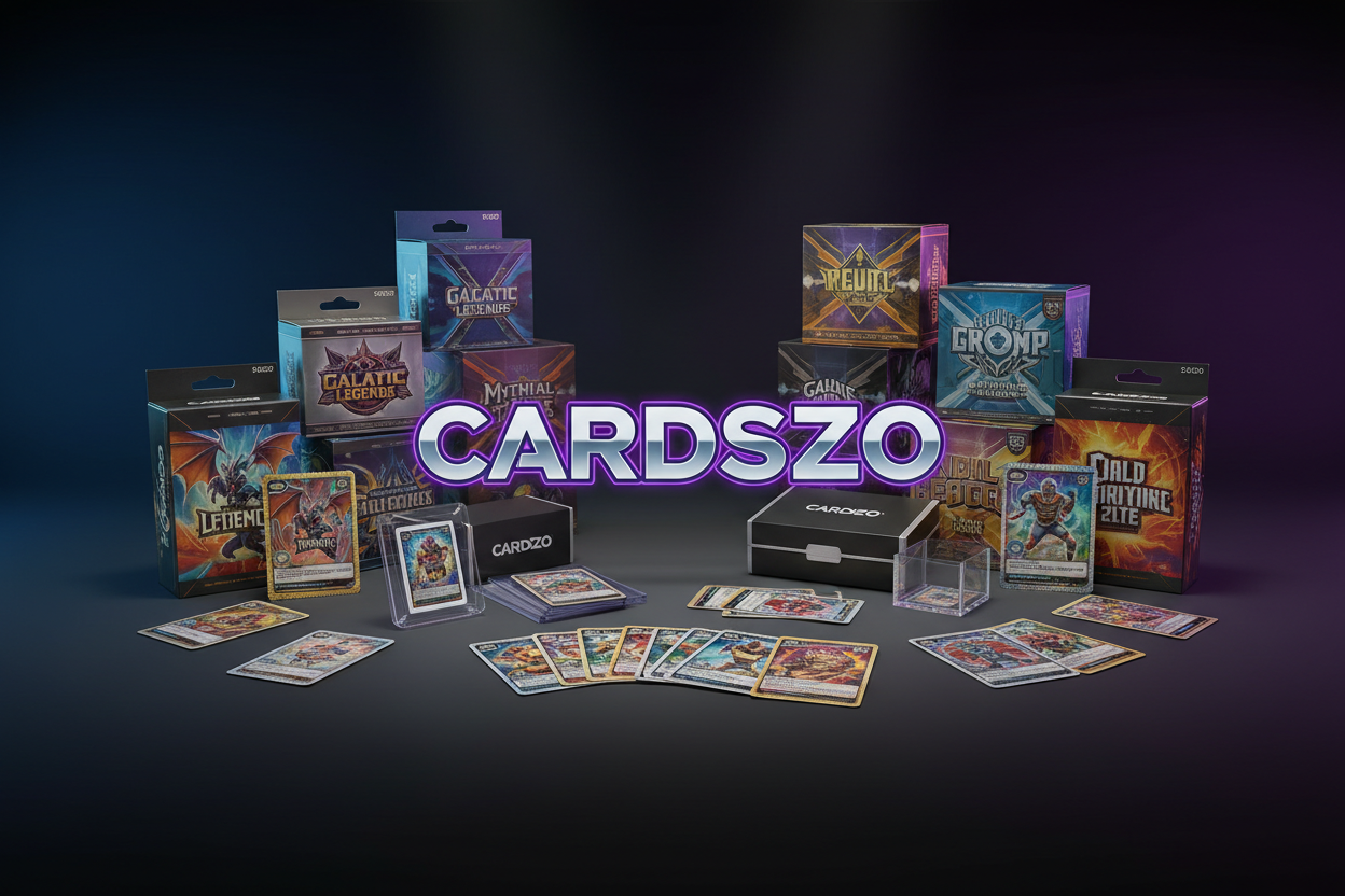 image banner in store name in hobby box and trading cards