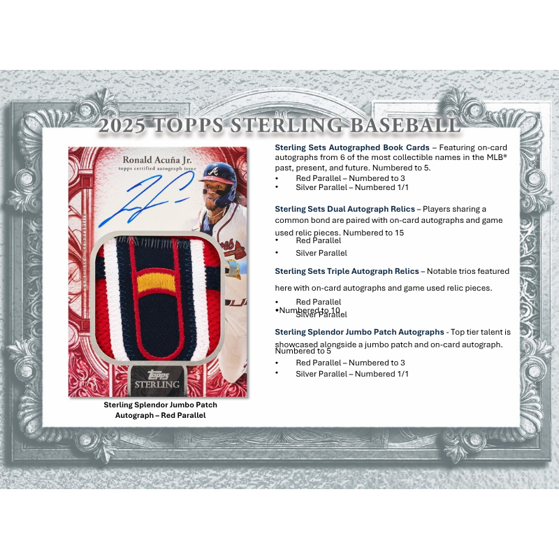 2025 Topps Sterling Baseball Hobby 4 Box Case