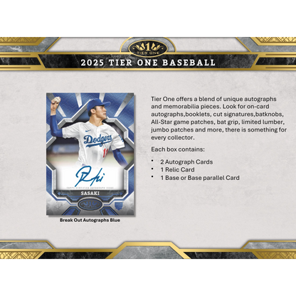 2025 Topps Tier One Baseball Hobby Box