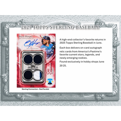 2025 Topps Sterling Baseball Hobby 4 Box Case